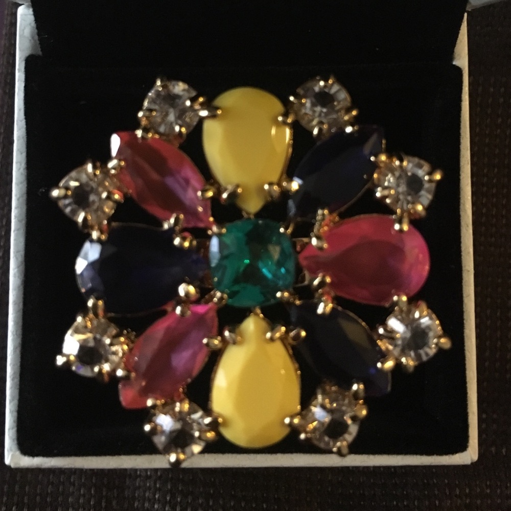 KATE SPADE NY RARE KALEIDOSCOPE FLORAL JEWEL RING - Picture 2 of 4